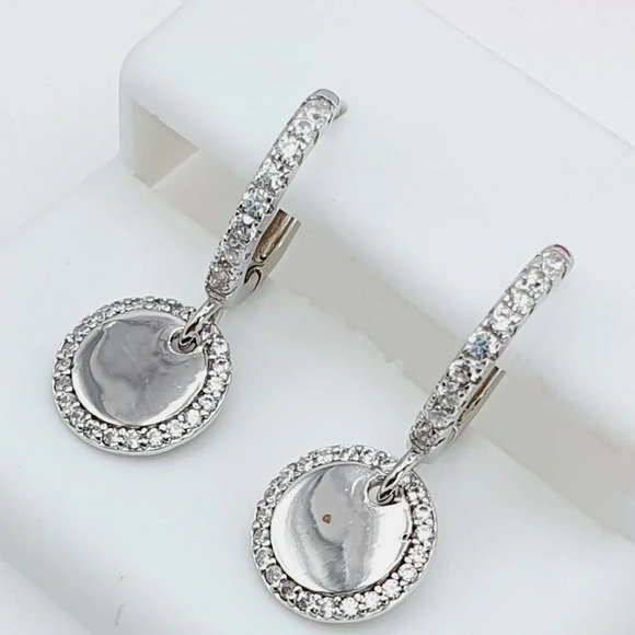 - "925 Sterling Silver Cubic Zirconia Earrings, U19254704 - Picture 10 of 11